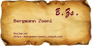 Bergmann Zseni névjegykártya